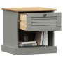 Mesita de noche VIGO madera maciza de pino gris 42x35x42 cm de vidaXL, Mesitas de noche - Ref: Foro24-353156, Precio: 41,87 €...