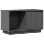 Mueble de TV de madera maciza de pino 74x35x44 cm en Muebles TV | Comprar online en Foru.es