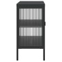 Aparador de vidrio y acero negro 105x35x70 cm de vidaXL, Aparadores - Ref: Foro24-353002, Precio: 232,38 €, Descuento: %