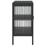 Aparador de vidrio y acero negro 105x35x70 cm de vidaXL, Aparadores - Ref: Foro24-353002, Precio: 242,04 €, Descuento: %