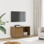Mueble de TV madera maciza de pino marrón miel 74x35x44 cm en Muebles TV | Comprar online en Foru.es