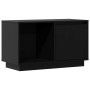 Mueble de TV de madera maciza de pino negro 74x35x44 cm en Muebles TV | Comprar online en Foru.es