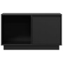 Mueble de TV de madera maciza de pino negro 74x35x44 cm en Muebles TV | Comprar online en Foru.es