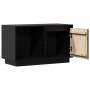 Mueble de TV de madera maciza de pino negro 74x35x44 cm en Muebles TV | Comprar online en Foru.es