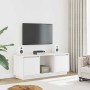 Mueble para TV de madera maciza de pino blanco 110,5x35x44 cm en Muebles TV | Comprar online en Foru.es