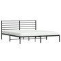 Estructura de cama con cabecero metal negro 193x203 cm de vidaXL, Camas y somieres - Ref: Foro24-352325, Precio: 111,36 €, De...