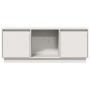Mueble para TV de madera maciza de pino blanco 110,5x35x44 cm en Muebles TV | Comprar online en Foru.es