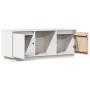 Mueble para TV de madera maciza de pino blanco 110,5x35x44 cm en Muebles TV | Comprar online en Foru.es