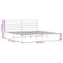Estructura de cama con cabecero metal negro 193x203 cm de vidaXL, Camas y somieres - Ref: Foro24-352325, Precio: 111,36 €, De...