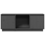 Mueble para TV de madera maciza de pino gris 110,5x35x44 cm en Muebles TV | Comprar online en Foru.es