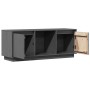 Mueble para TV de madera maciza de pino gris 110,5x35x44 cm en Muebles TV | Comprar online en Foru.es