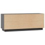 Mueble para TV de madera maciza de pino gris 110,5x35x44 cm en Muebles TV | Comprar online en Foru.es