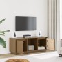 Mueble para TV madera maciza de pino marrón miel 110,5x35x44 cm en Muebles TV | Comprar online en Foru.es