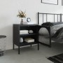 Mesita de noche vidrio y acero negro 50x35x60 cm de vidaXL, Mesitas de noche - Ref: Foro24-352997, Precio: 102,68 €, Descuent...