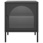 Mesita de noche vidrio y acero negro 50x35x60 cm de vidaXL, Mesitas de noche - Ref: Foro24-352997, Precio: 102,68 €, Descuent...