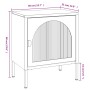Mesita de noche vidrio y acero negro 50x35x60 cm de vidaXL, Mesitas de noche - Ref: Foro24-352997, Precio: 102,68 €, Descuent...