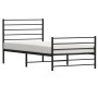 Estructura de cama con cabecero y estribo metal negro 75x190 cm de vidaXL, Camas y somieres - Ref: Foro24-352327, Precio: 69,...