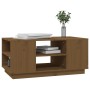 Mesa de centro madera maciza de pino marrón miel 90x49x40,5 cm en Mesas de centro | Comprar online en Foru.es