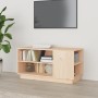 Mueble de TV de madera maciza de pino 80x35x40,5 cm en Muebles TV | Comprar online en Foru.es