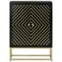Aparador con 2 puertas madera mango negro y dorado 55x30x75 cm de vidaXL, Aparadores - Ref: Foro24-352042, Precio: 230,40 €, ...