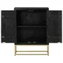 Aparador con 2 puertas madera mango negro y dorado 55x30x75 cm de vidaXL, Aparadores - Ref: Foro24-352042, Precio: 230,40 €, ...