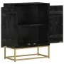 Aparador con 2 puertas madera mango negro y dorado 55x30x75 cm de vidaXL, Aparadores - Ref: Foro24-352042, Precio: 230,40 €, ...