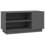 Mueble de TV madera maciza de pino gris 80x35x40,5 cm en Muebles TV | Comprar online en Foru.es