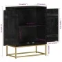 Aparador con 2 puertas madera mango negro y dorado 55x30x75 cm de vidaXL, Aparadores - Ref: Foro24-352042, Precio: 230,40 €, ...