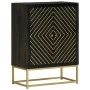 Aparador con 2 puertas madera mango negro y dorado 55x30x75 cm de vidaXL, Aparadores - Ref: Foro24-352042, Precio: 230,40 €, ...