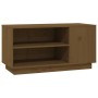 Mueble de TV madera maciza de pino marrón miel 80x35x40,5 cm en Muebles TV | Comprar online en Foru.es