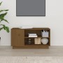 Mueble de TV madera maciza de pino marrón miel 80x35x40,5 cm en Muebles TV | Comprar online en Foru.es