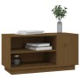 Mueble de TV madera maciza de pino marrón miel 80x35x40,5 cm en Muebles TV | Comprar online en Foru.es
