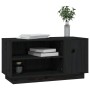 Mueble de TV madera maciza de pino negro 80x35x40,5 cm en Muebles TV | Comprar online en Foru.es