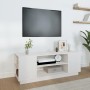 Mueble de TV madera maciza de pino blanco 110x35x40,5 cm en Muebles TV | Comprar online en Foru.es