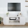 Mueble de TV madera maciza de pino blanco 110x35x40,5 cm en Muebles TV | Comprar online en Foru.es