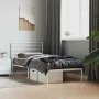Metal bed frame with white headboard 90x200 cm by vidaXL, Beds and slatted bases - Ref: Foro24-352361, Price: 61,61 €, Discou...