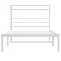 Metal bed frame with white headboard 90x200 cm by vidaXL, Beds and slatted bases - Ref: Foro24-352361, Price: 61,61 €, Discou...