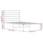 Metal bed frame with white headboard 90x200 cm by vidaXL, Beds and slatted bases - Ref: Foro24-352361, Price: 61,61 €, Discou...