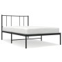 Estructura de cama con cabecero metal negro 100x200 cm de vidaXL, Camas y somieres - Ref: Foro24-352475, Precio: 76,63 €, Des...