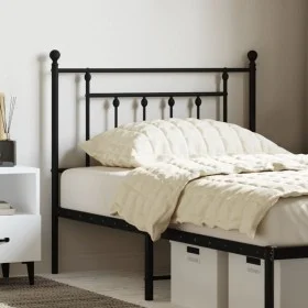 Cabecero de metal negro 90 cm de vidaXL, Cabeceros y pies de cama - Ref: Foro24-353565, Precio: 32,71 €, Descuento: %