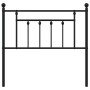 Cabecero de metal negro 90 cm de vidaXL, Cabeceros y pies de cama - Ref: Foro24-353565, Precio: 33,36 €, Descuento: %