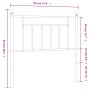 Cabecero de metal negro 90 cm de vidaXL, Cabeceros y pies de cama - Ref: Foro24-353565, Precio: 33,36 €, Descuento: %