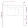 Kopfteil aus schwarzem Metall, 90 cm von vidaXL, Kopf- und Fußteile - Ref: Foro24-353565, Preis: 32,71 €, Rabatt: %