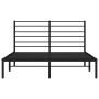 Estructura de cama con cabecero metal negro 150x200 cm de vidaXL, Camas y somieres - Ref: Foro24-352321, Precio: 108,22 €, De...