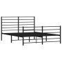 Estructura de cama cabecero y estribo metal negro 150x200 cm de vidaXL, Camas y somieres - Ref: Foro24-352339, Precio: 112,01...