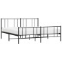 Estructura de cama cabecero y estribo metal negro 200x200 cm de vidaXL, Camas y somieres - Ref: Foro24-352505, Precio: 122,89...