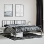 Estructura de cama cabecero y estribo metal negro 200x200 cm de vidaXL, Camas y somieres - Ref: Foro24-352505, Precio: 122,89...