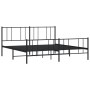 Estructura de cama cabecero y estribo metal negro 200x200 cm de vidaXL, Camas y somieres - Ref: Foro24-352505, Precio: 122,89...