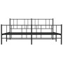 Estructura de cama cabecero y estribo metal negro 200x200 cm de vidaXL, Camas y somieres - Ref: Foro24-352505, Precio: 122,89...