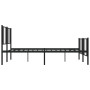 Estructura de cama cabecero y estribo metal negro 200x200 cm de vidaXL, Camas y somieres - Ref: Foro24-352505, Precio: 122,89...